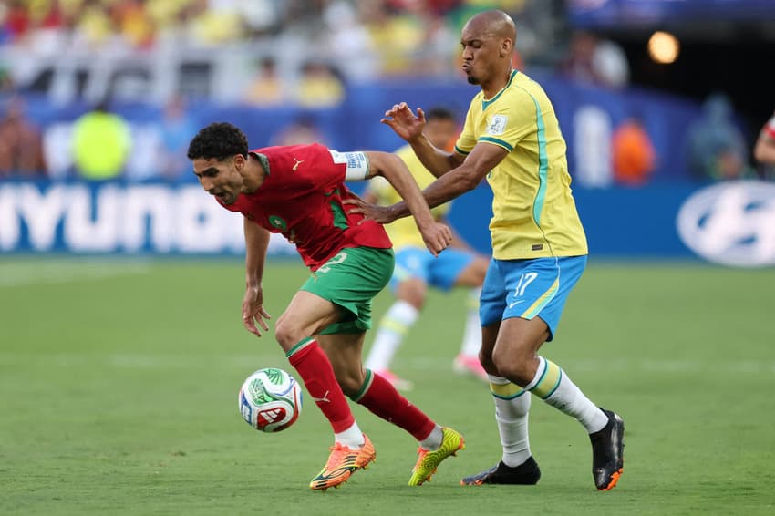 Fabinho em Brasil x Marrocos (Darrian Traynor / GETTY IMAGES NORTH AMERICA / Getty Images via AFP)