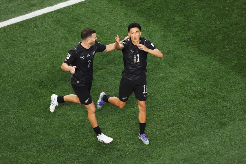 Elijah Just comemora gol da Nova Zelândia na Copa do Mundo de 2026