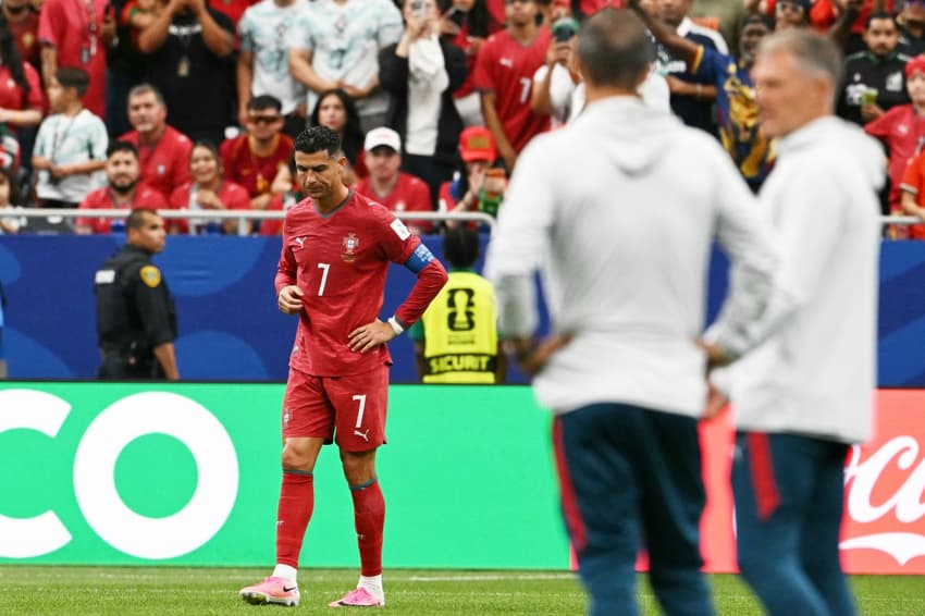 Cristiano Ronaldo após empate de Portugal com RD Congo na estreia da Copa do Mundo (Foto: RONALDO SCHEMIDT / AFP)