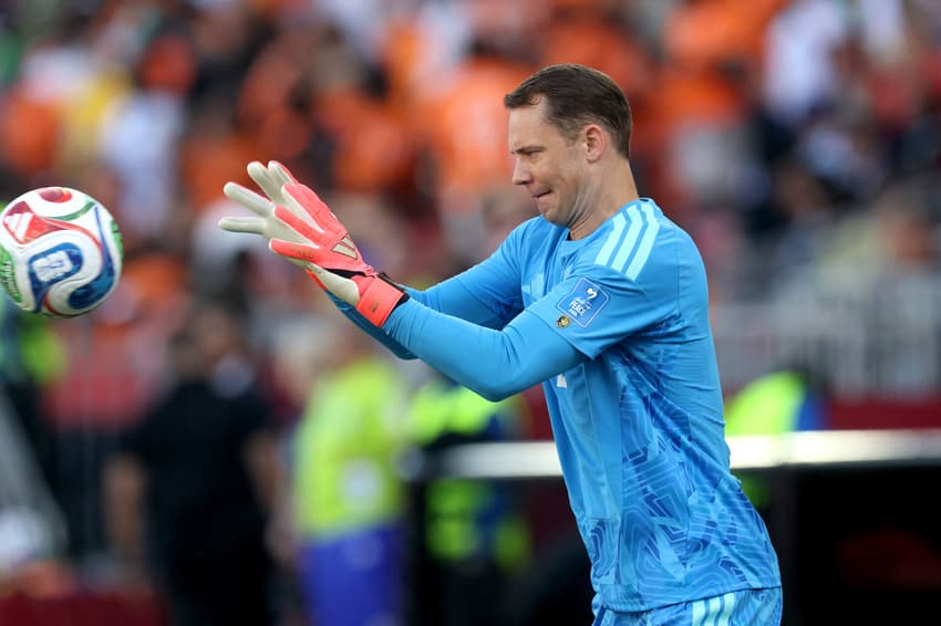 Manuel Neuer em partida da Alemanha contra a Costa do Marfim pela Copa do Mundo de 2026