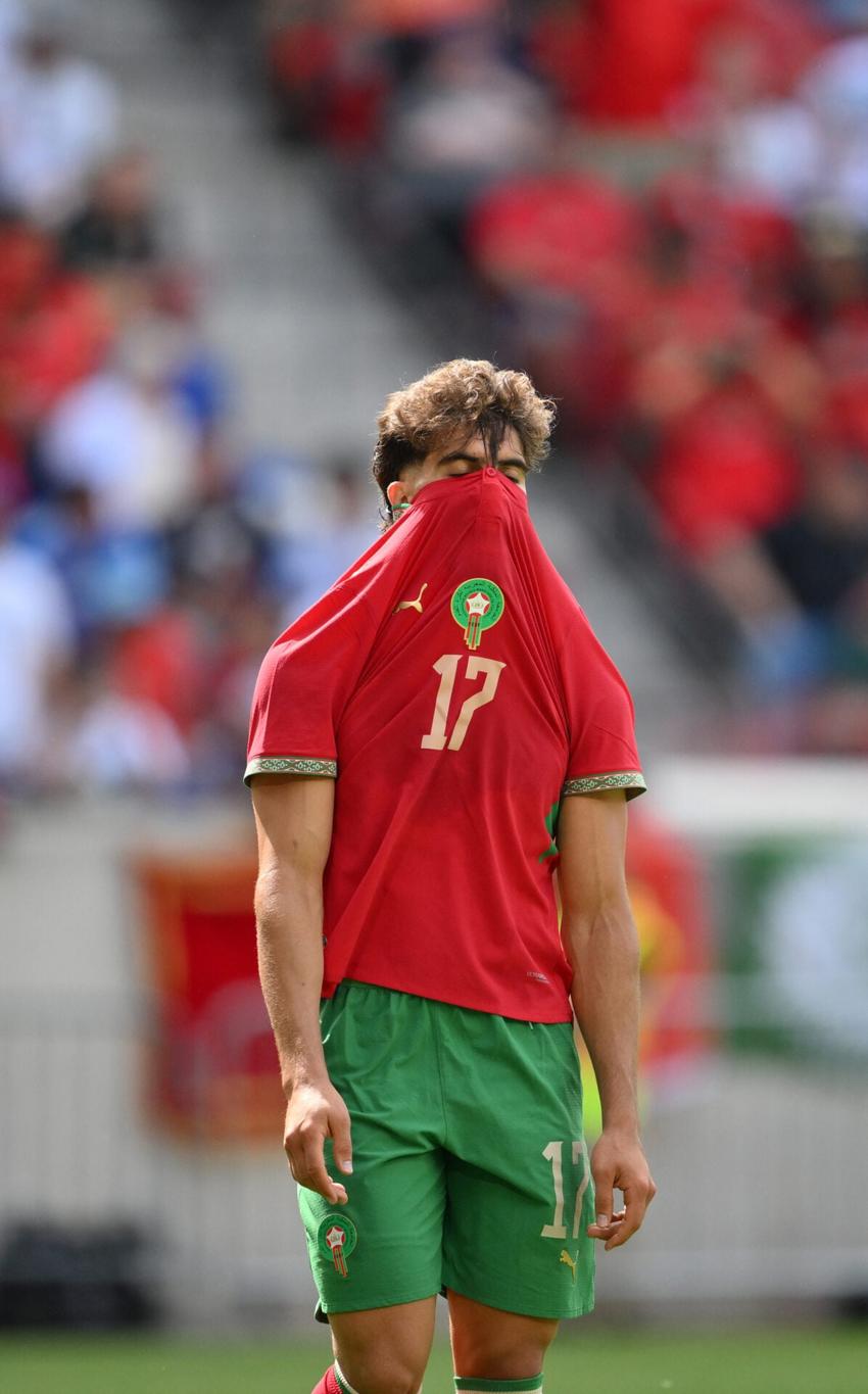 Abde em ação pela seleção de Marrocos (Foto: Angela Weiss/AFP)
