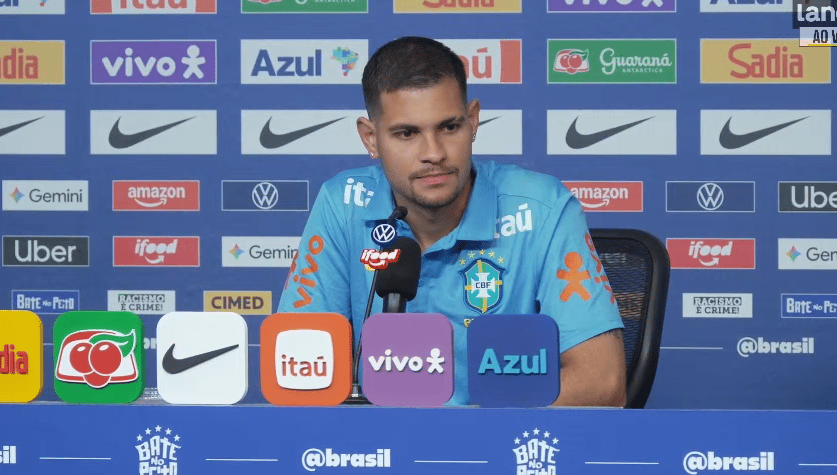 Bruno Guimarães, da Seleção Brasileira, em entrevista antes da Copa