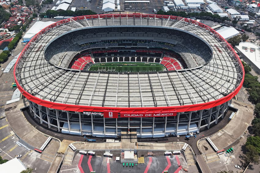 Visão aérea do Estádio Azteca, na Cidade do México