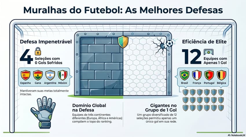 Gráfico mostra as melhores defesas da Copa do Mundo após duas rodadas (Reprodução)