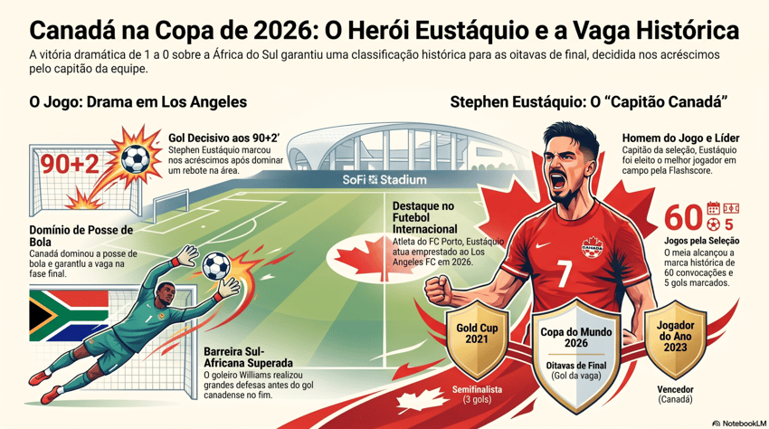 Gráfico mostra feitos do canadense Stephen Eustáquio 