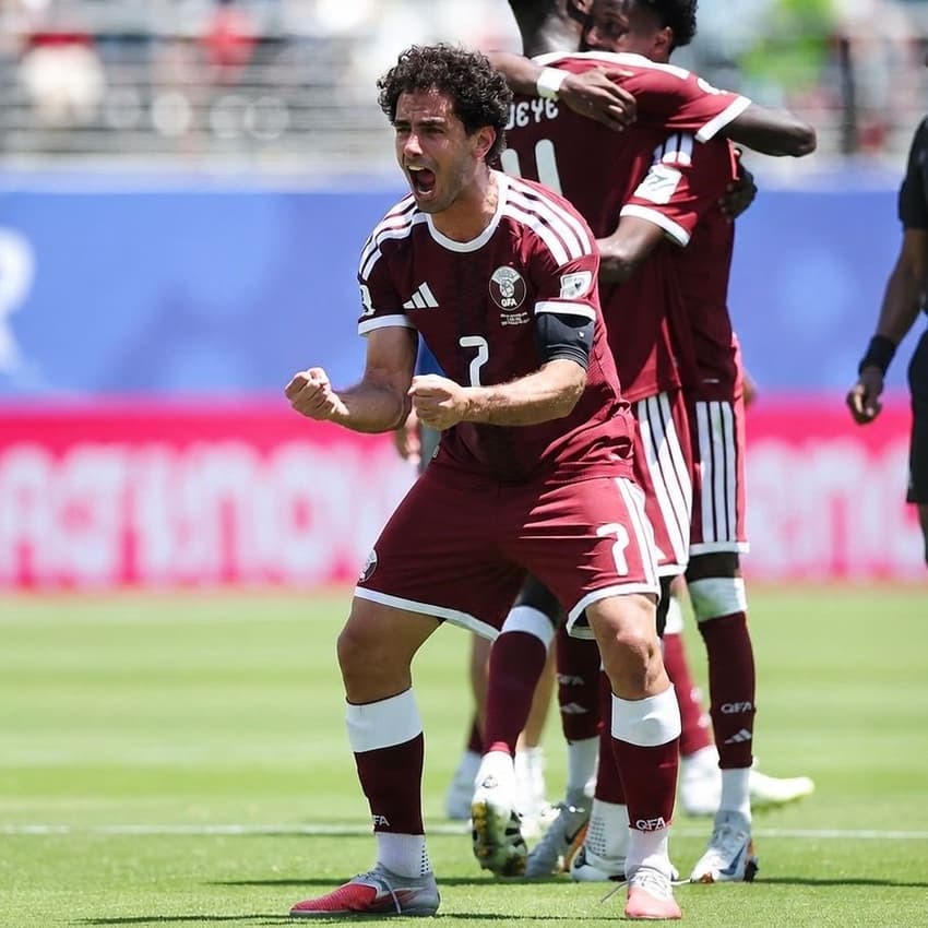 Ahmed Alaaeldin usou chuteira de Alexia Putellas na Copa do Mundo. (Reprodução/internet)