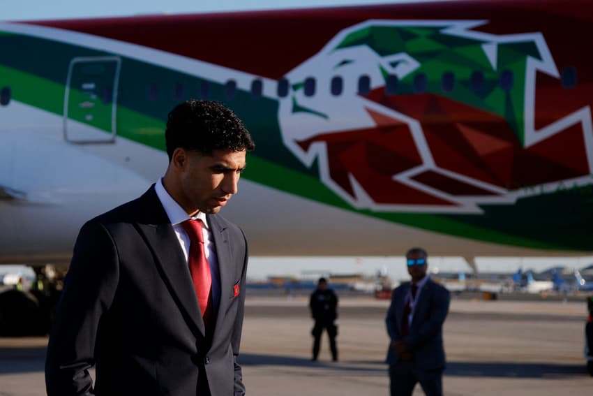 Hakimi, destaque da seleção do Marrocos (Foto: Leonardo MUNOZ/AFP)