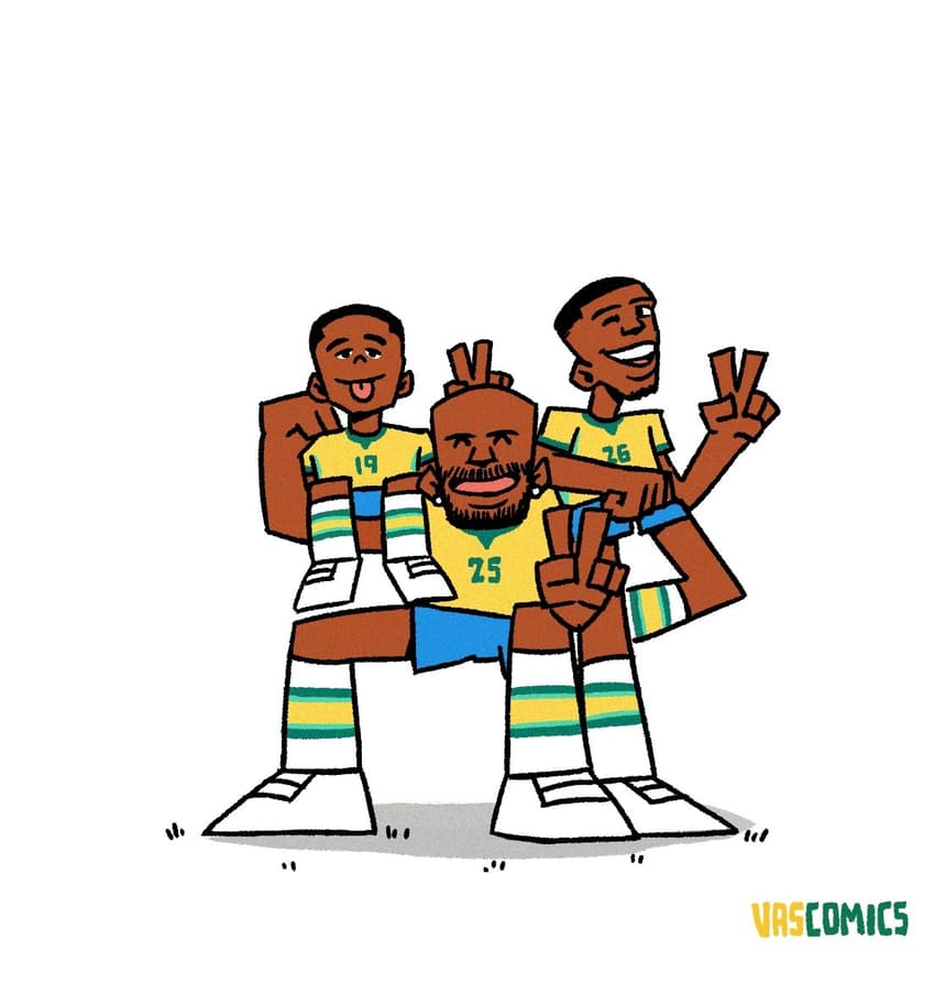 Ilustrador Vascomics faz desenho em homeangem ao trio Rayan, Endrick e Igor Thiago (Foto: Reprodução/X)