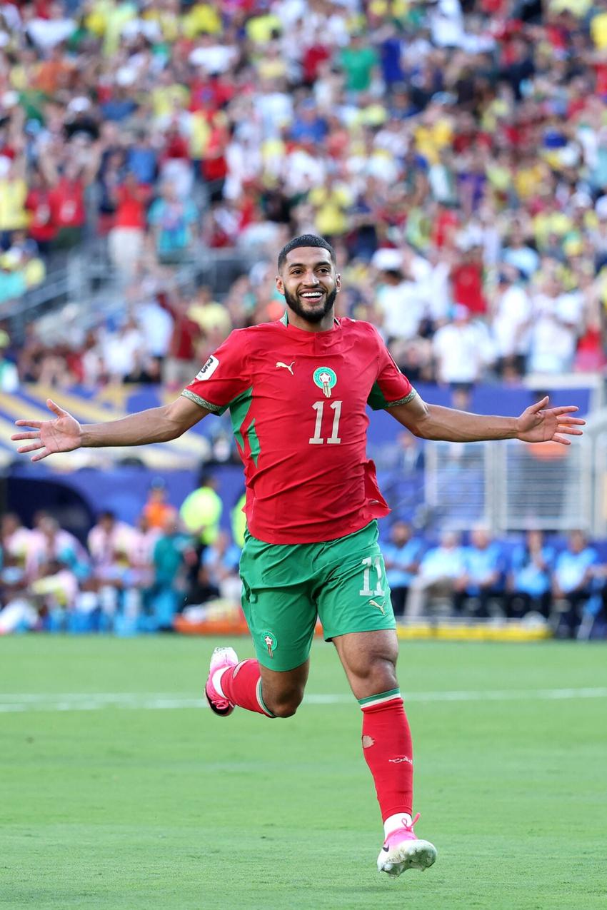 Ismael Saibari abriu o placar em Brasil x Marrocos