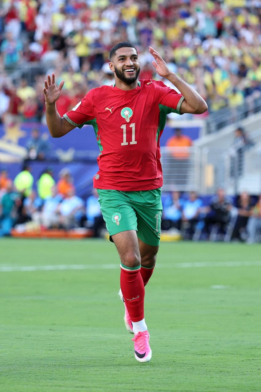 Ismael Saibari abriu o placar em Brasil x Marrocos