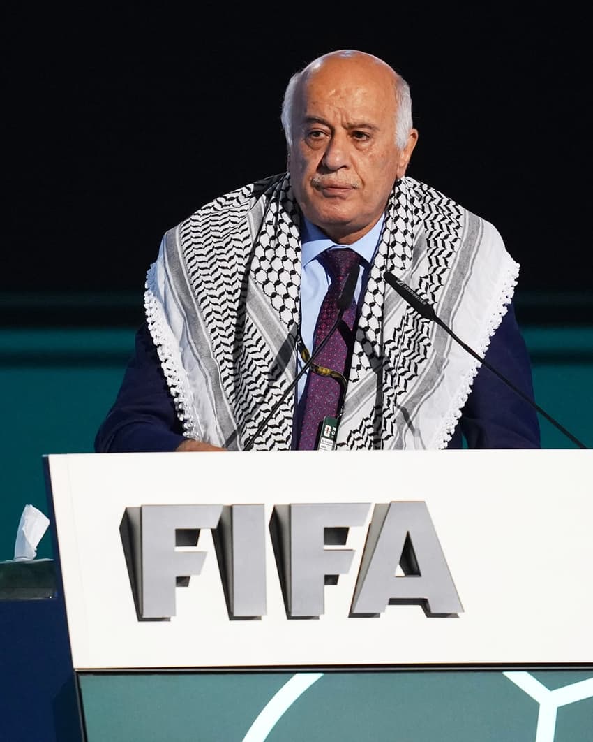 Jibril Rajoub, presidente da Associação de Futebol Palestina (Foto: Reprodução/X)