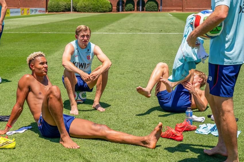 Jogadores da Noruega extenuados após treino nos Estados Unidos