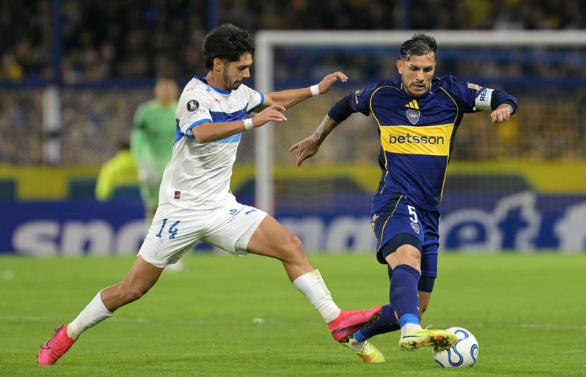 Leandro Paredes em ação durante jogo do Boca Juniors pela Copa Libertadores