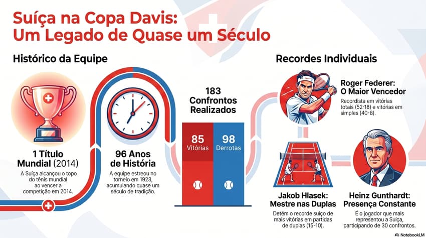 Recordes da Suíça na Copa Davis (Reprodução)
