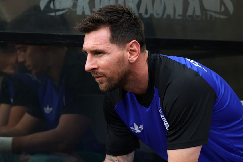 Lionel Messi antes do amistoso entre Argentina e Honduras