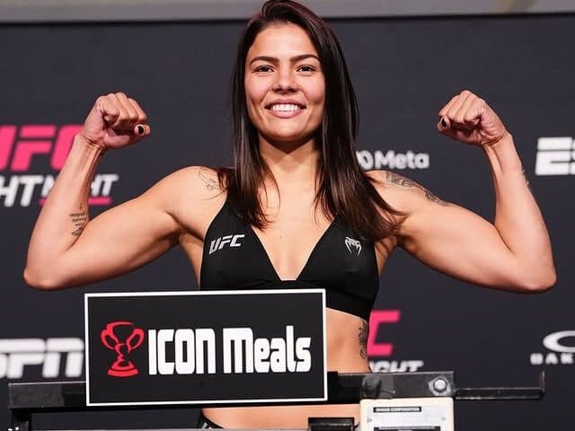 Luana Santos bateu o peso antes do UFC Las Vegas (Foto: Reprodução Instagram UFC Brasil)
