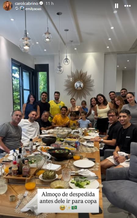 Marquinhos em despedida de família para a Copa do Mundo (Foto: Reprodução)
