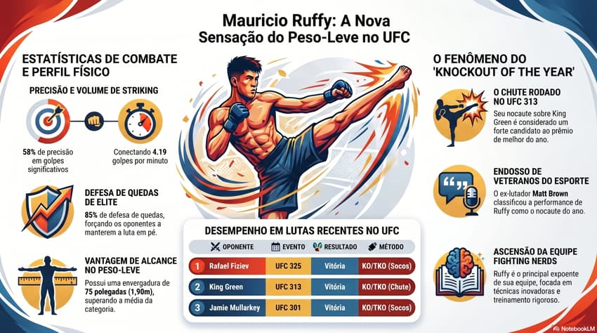 Gráfico mostra feitos do brasileiro Maurício Ruffy (Reprodução)