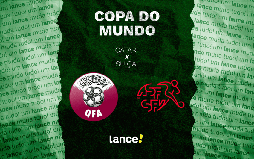 Catar x Suíça - Copa do Mundo (Arte: Lance!)
