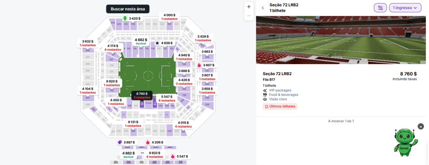 Ingressos para Portugal e Colômbia na Copa do Mundo ultrapassam R$ 40 mil em sites de revenda