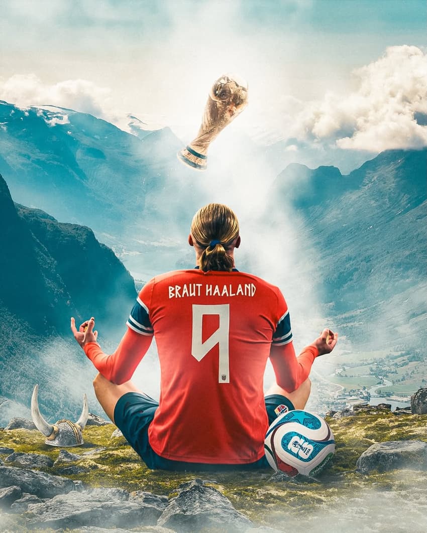 Haaland vai estrear com a Noruega na Copa do Mundo  contra o Iraque, no dia 16 de junho. (Foto: Divulgação/ Instagram)