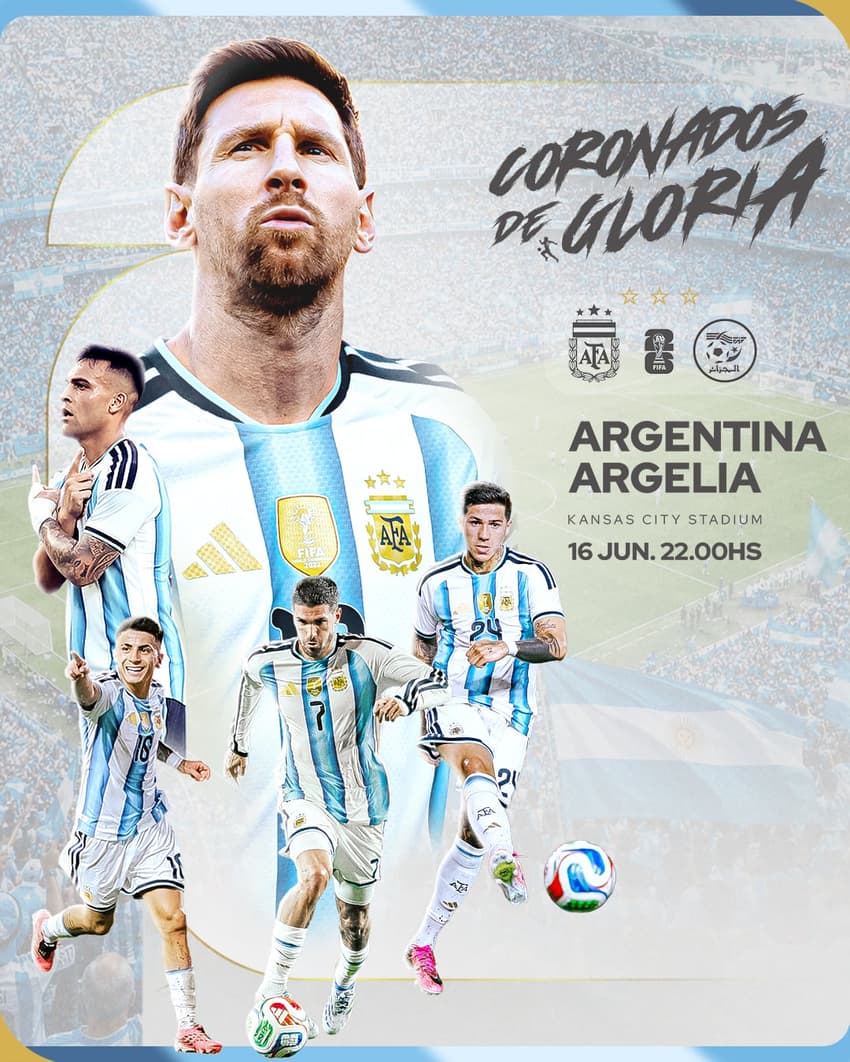 Argentina encara Argélia na estreia da Copa do Mundo. (Foto: Divulgação/ Instagram)