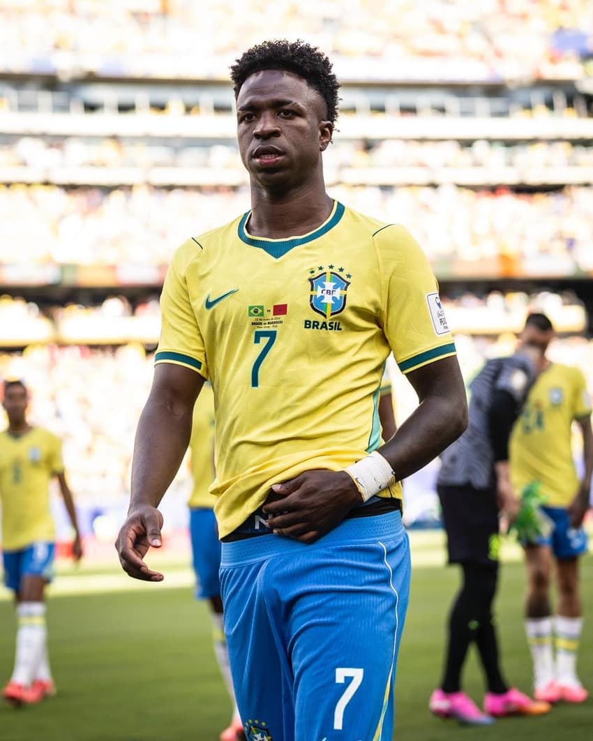 Vini Jr na estreia do Brasil diante do Marrocos na Copa do Mundo. (Foto: Divulgação/ Instagram)