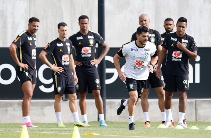 Jogadores da Seleção treinam para a Copa do Mundo (Foto: Rafael Ribeiro / CBF)