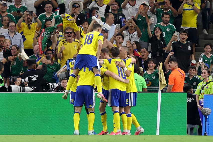 A Suécia venceu a Tunísia por 3 a 1 na Copa do Mundo de 2026 (Foto: Julio Cesar AGUILAR / AFP)