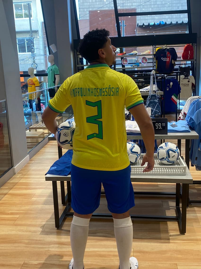 Josué, sósia do Marquinhos contou sobre contato com o jogador (Foto: Arquivo Pesssoal/Josué Maciel)