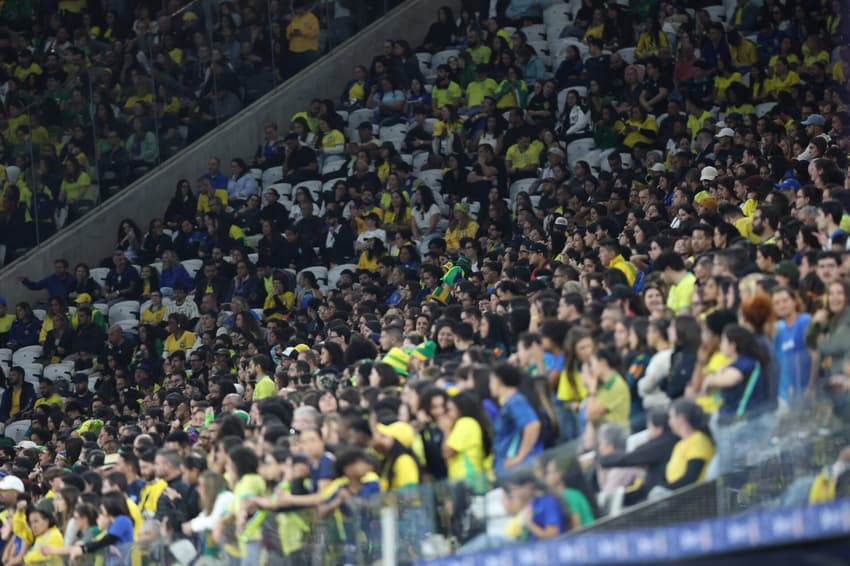 Público de Brasil x Estados Unidos, amistoso feminino na Neo Química Arena, em 6 de junho de 2026. (Foto: Lívia Villas Boas/CBF)