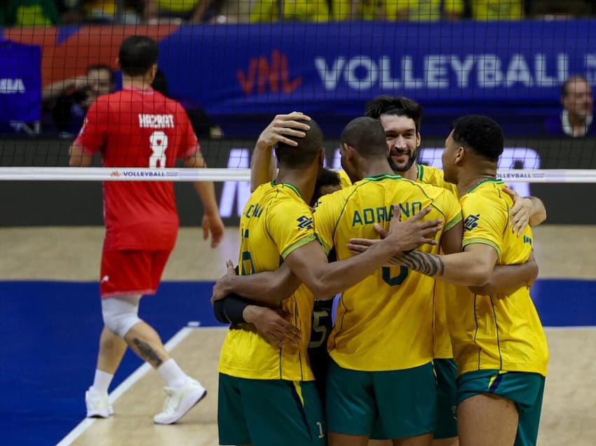 Brasil estreou na VNL com vitória sobre o Irã