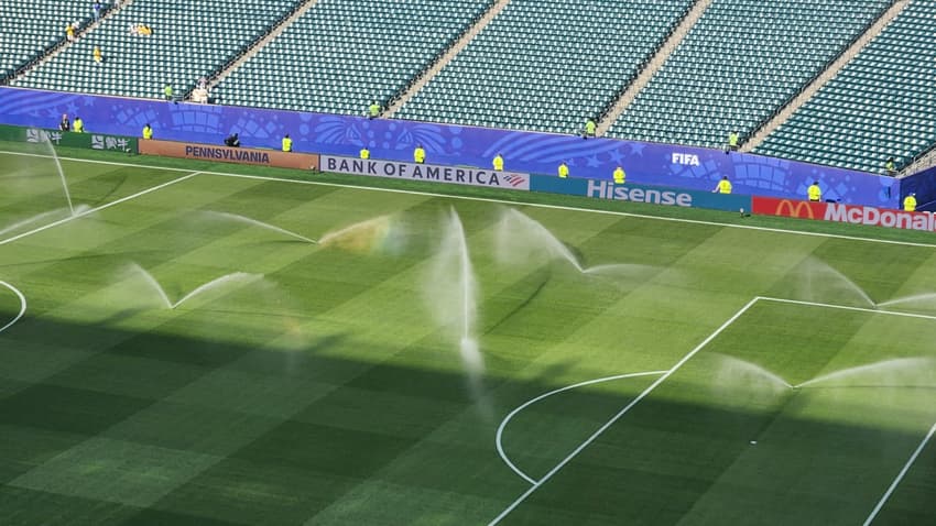 Gramado do Philadelphia Stadium que receberá Brasil x Haiti
