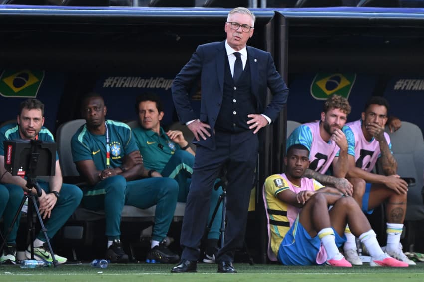 Carlo Ancelotti, técnico da Seleção, durante Brasil x Marrocos pela Copa do Mundo