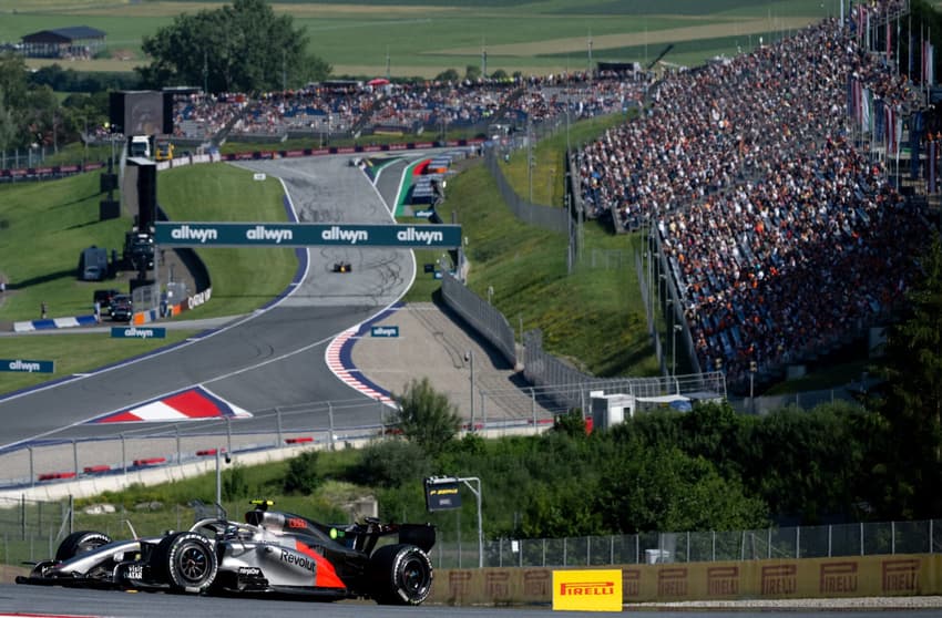 Gabriel Bortoleto em ação no GP da Áustria pela F1 2026