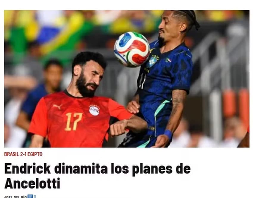 'Endrick explode os planos de Ancelotti' (Foto: Reprodução)