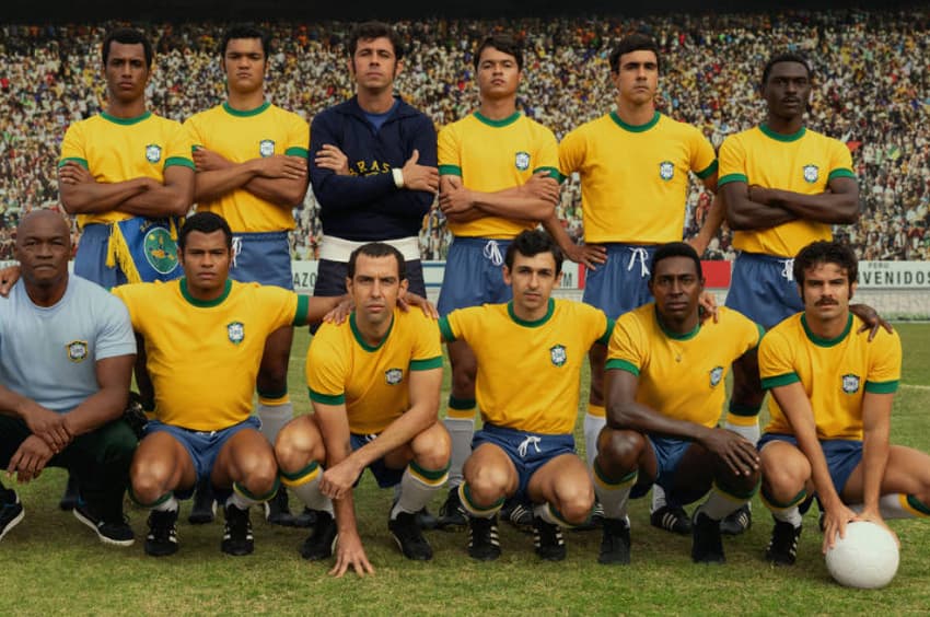 Atores da série sobre a Copa do Mundo de 1970, da Netflix. Imagem: Alexandre Schneider/Divulgação/Netflix