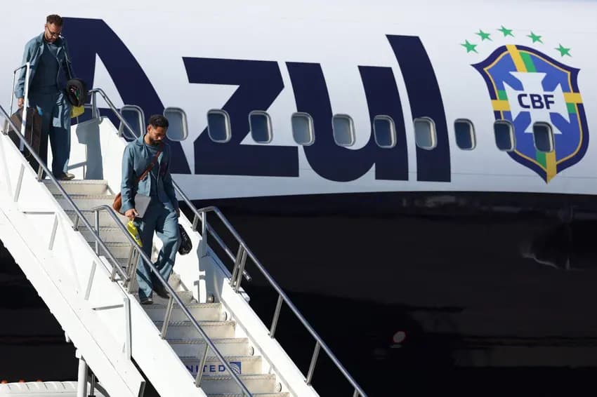 Seleção desembarcou nos EUA na última semana (Foto: Jordan Bank/Getty Images via AFP)