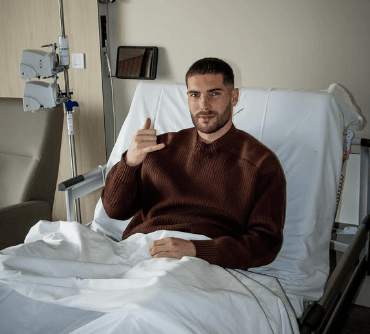 Luca Zidane após a cirurgia na mandíbula (Reprodução)