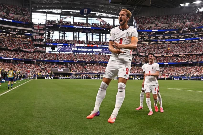 Com show de Kane, a Inglaterra venceu a Croácia por 4 a 2 na Copa do Mundo de 2026 (Foto: Paul ELLIS / AFP)