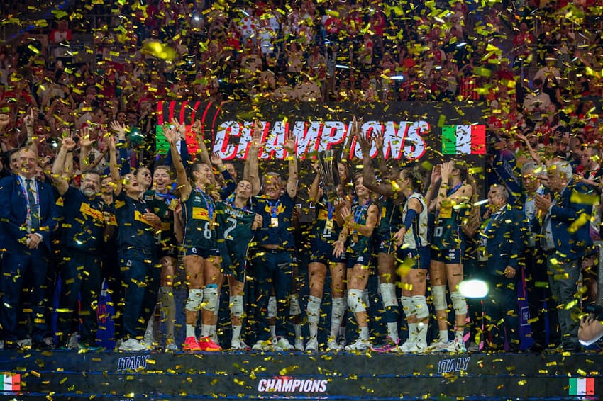 Seleção Italiana é tricampeã da Liga das Nações de Vôlei Feminino (Foto: Volleyball World)