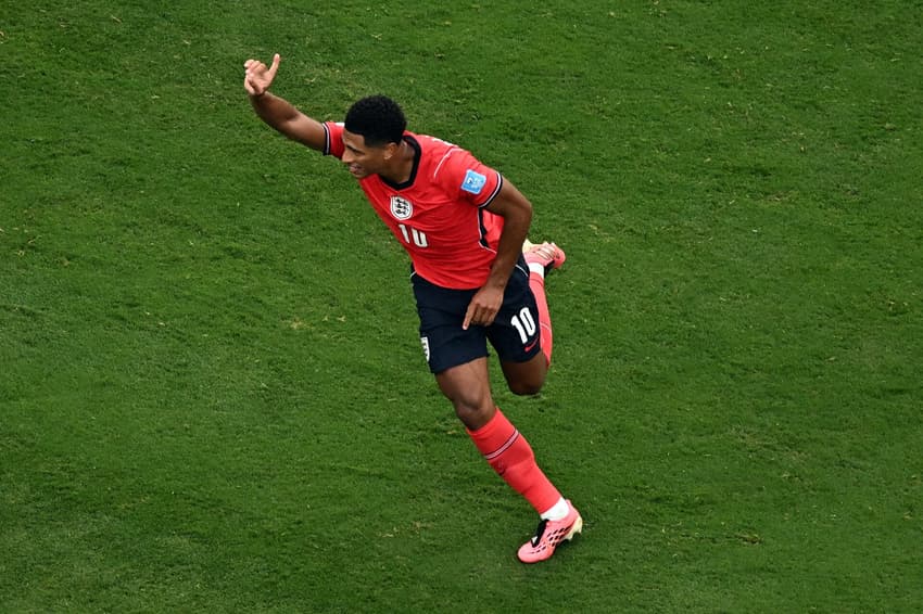 Jude Bellingham comemora gol em contra o Panamá pela Copa do Mundo de 2026