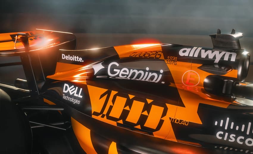 Pintura especial de 1000 corridas na F1 da McLaren (Foto: Divulgação)