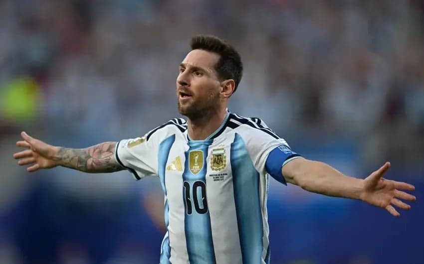 Lionel Messi celebra um de seus gols na Copa do Mundo de 2026