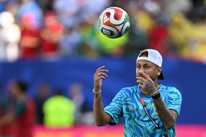 Neymar no MetLife para Brasil x Marrocos