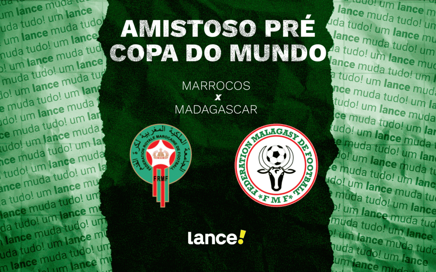 As equipes se enfrentam em amistoso internacional (Foto: Arte/Lance!)