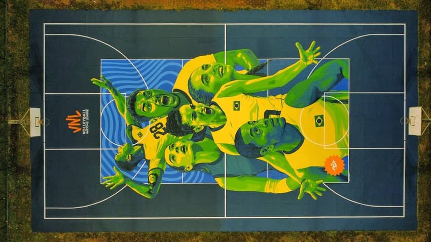 Quadra Legado foi estilizada pelo artista Gelin Graff