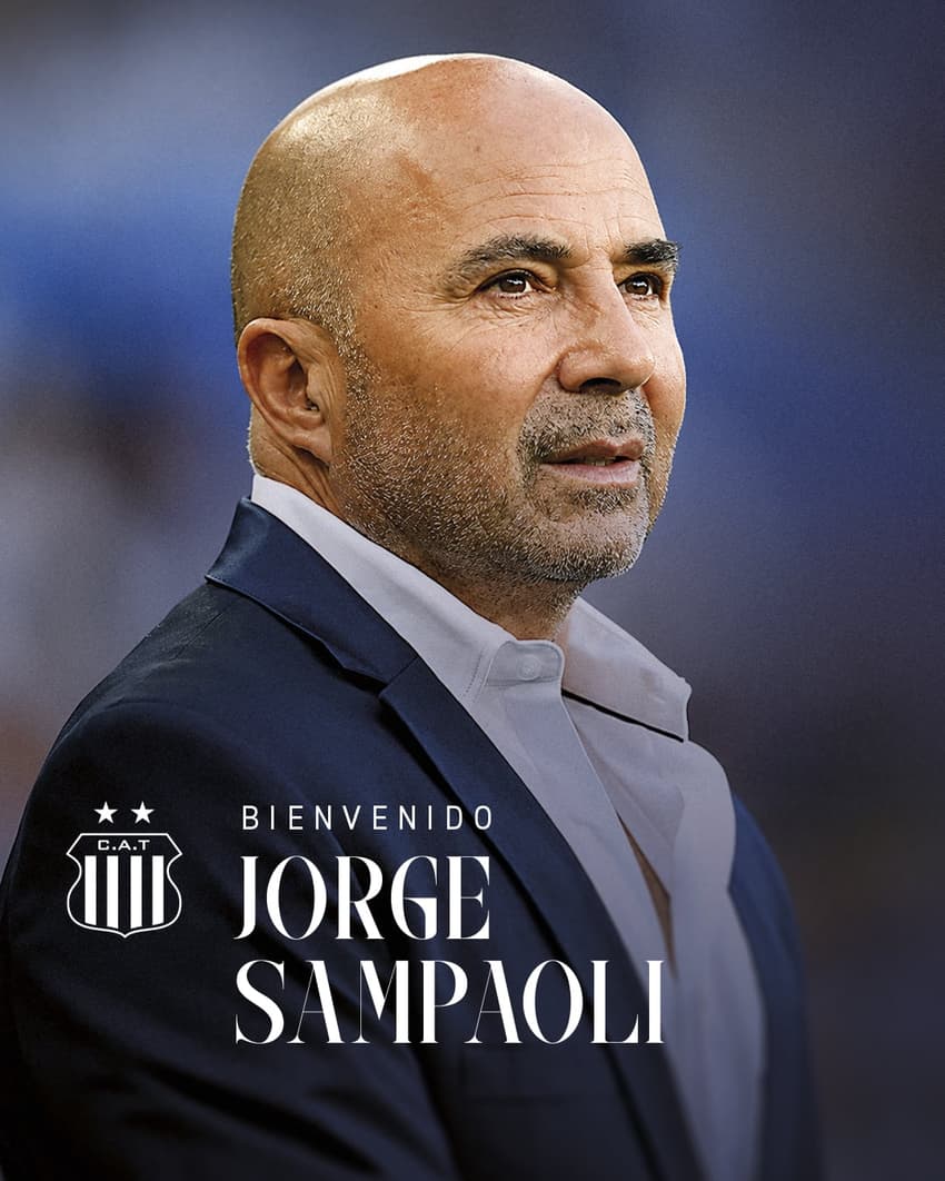 Anuncio oficial de Sampaoli no Talleres (Foto: Divulgação)