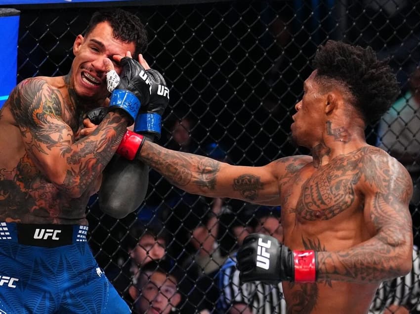 Vinicius Lokdog em vitória no UFC Vegas 119 (Foto: Reprodução/Instagram/UFC)