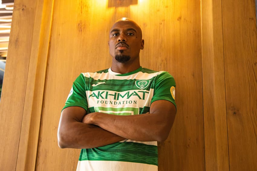 Júlio Romão em apresentação pelo Akhmat Grozny, da Rússia